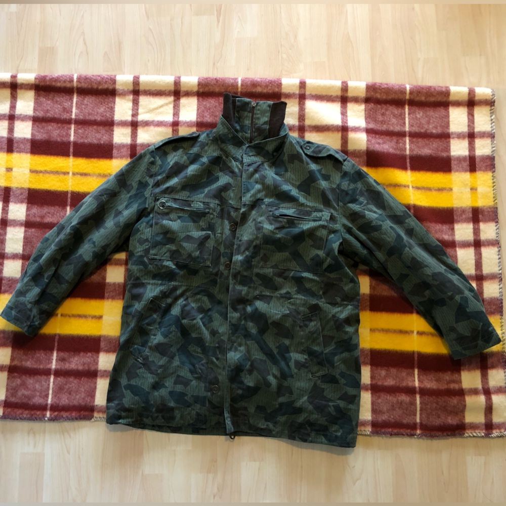 Bulgarian Armed Forces Quilted Liner Winter Jacket Splinter Pattern Camo L/XL